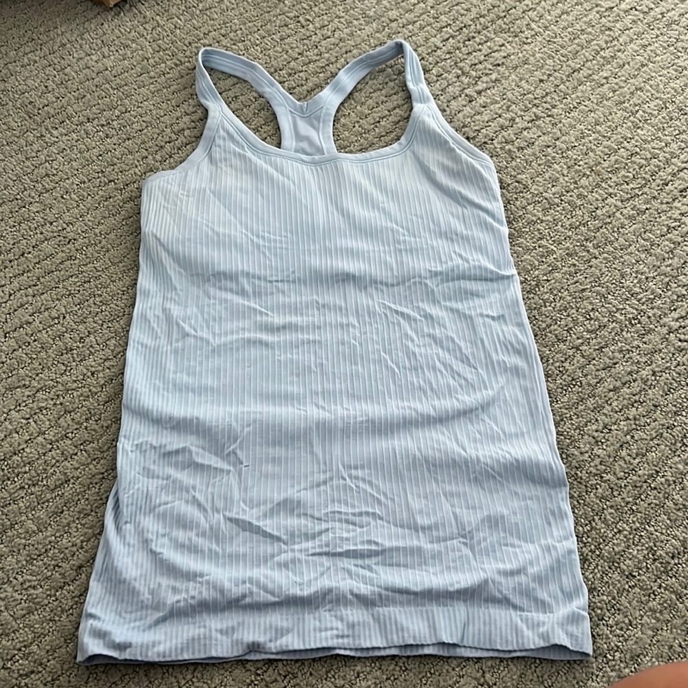 Lululemon tank with built in bra!!! Love this color so much